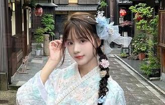 轻兰映画蓝白格子连衣裙美图合集：告诉你什么叫真正的优雅与时尚！